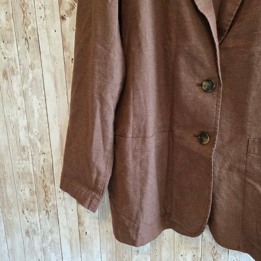 Women's Marine Layer Brown Blazer Size L - Picture 5 of 9